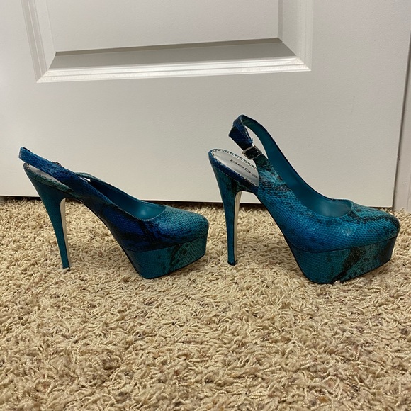 Bebe Betty Snake Platform Pumps - Picture 3 of 3